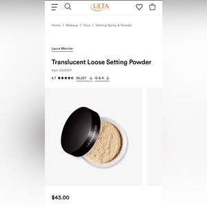laura mercier loose translucent setting powder